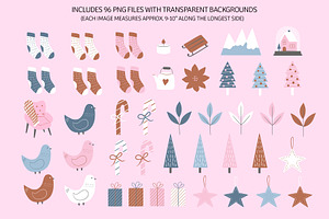 Whimsical Winter Clipart Set