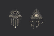 Shine. Sun, moon, stars and crystals, an Illustration by Chikovnaya (Thumbnail 4 of 13)