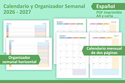 Calendario y Organizador 2026-2027., a Stationery Template by Padrinan (Thumbnail 3 of 4)