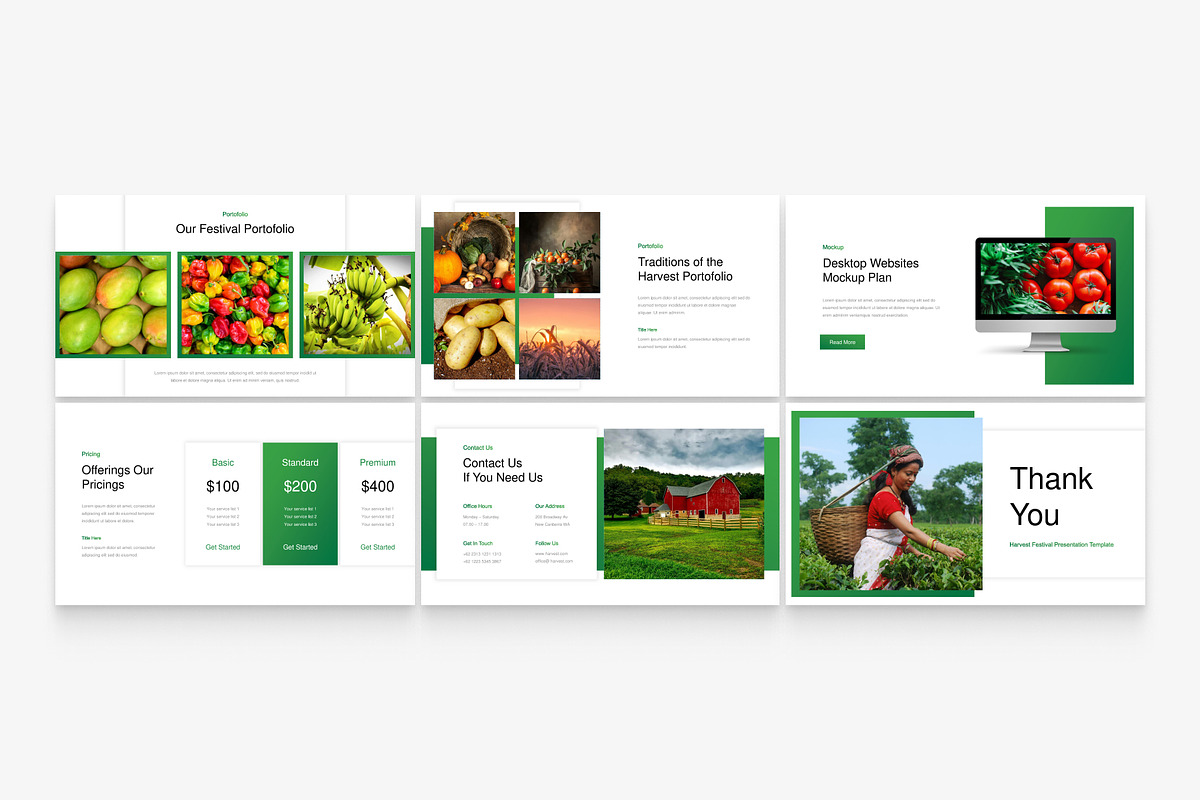Green Nature Harvest Presentation, a Presentation Template by Eklip Studio (Photo 5 of 5)