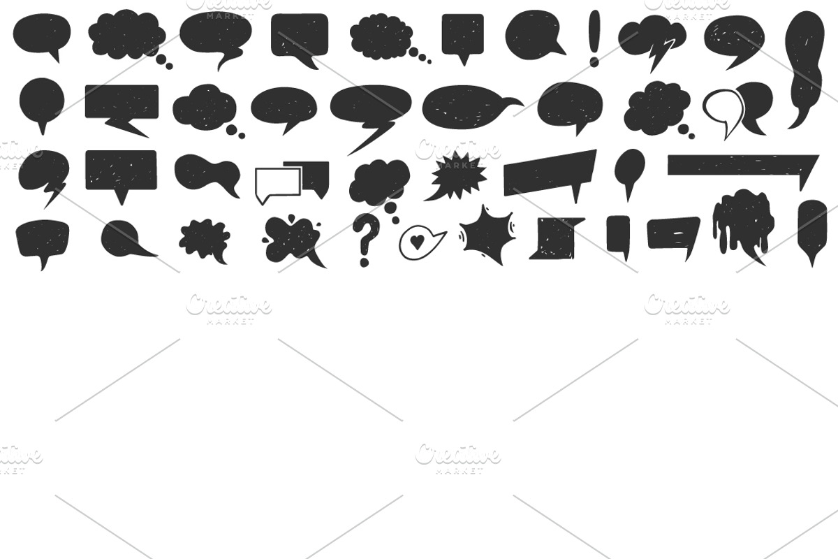 Speech Bubble Icon Set, an Icon by AlexMstudio