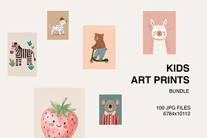 Kids Art Prints 100 Bundle