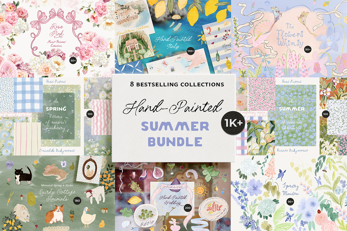 Hand-Painted Summer Bundle, an Object Graphic by Lana Elanor (Photo 1 of 9)