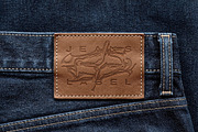 Jeans Label Mockup, a Bottom Mockup by Design Squad (Thumbnail 1 of 4)