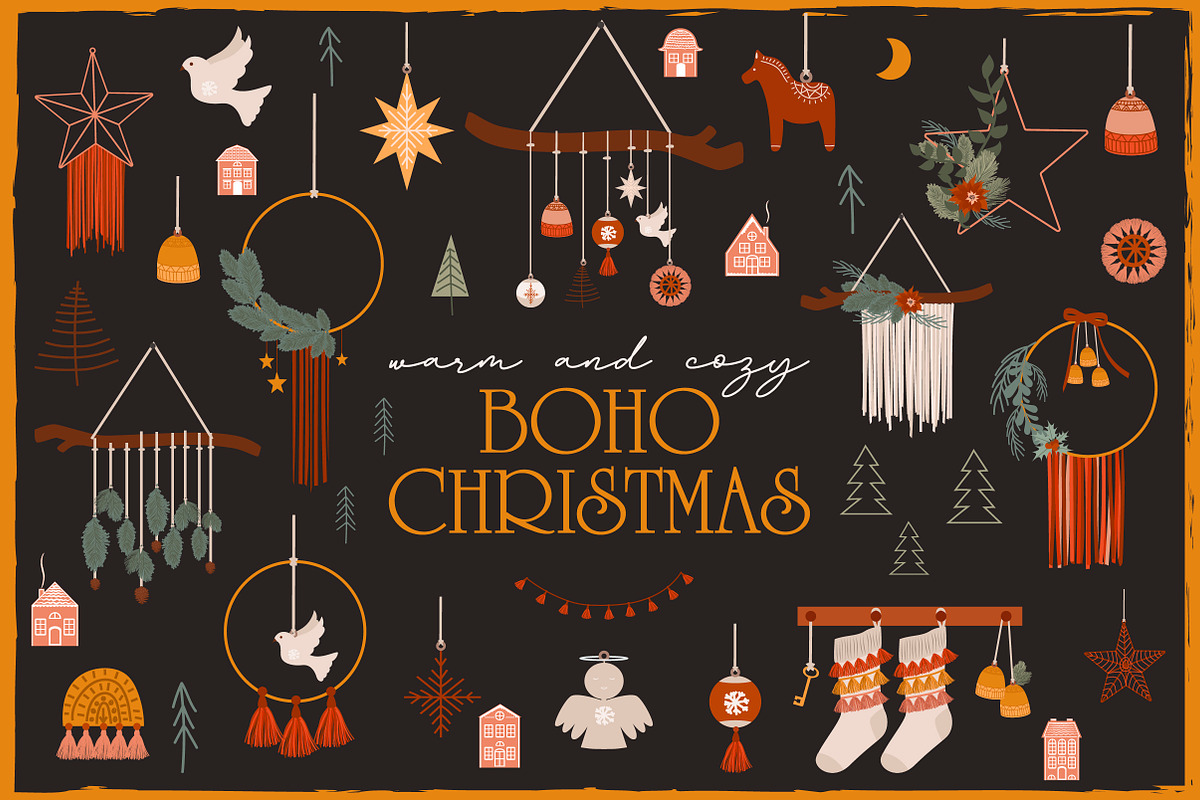 Boho Christmas, warm & cozy, a Seasonal Illustration by Mio Buono (Photo 1 of 17)