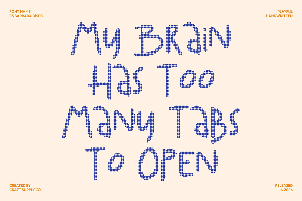 CS Barbara Disco, a Handwritten Font by Craft Supply Co. (Photo 5 of 8)