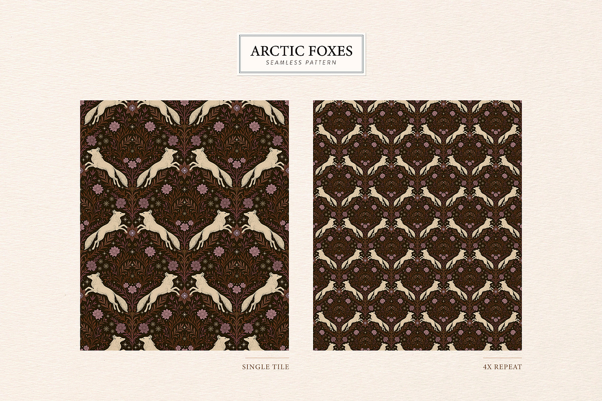 Arctic Foxes Seamless Pattern, a Pattern Graphic by Dina Mae (Photo 8 of 15)