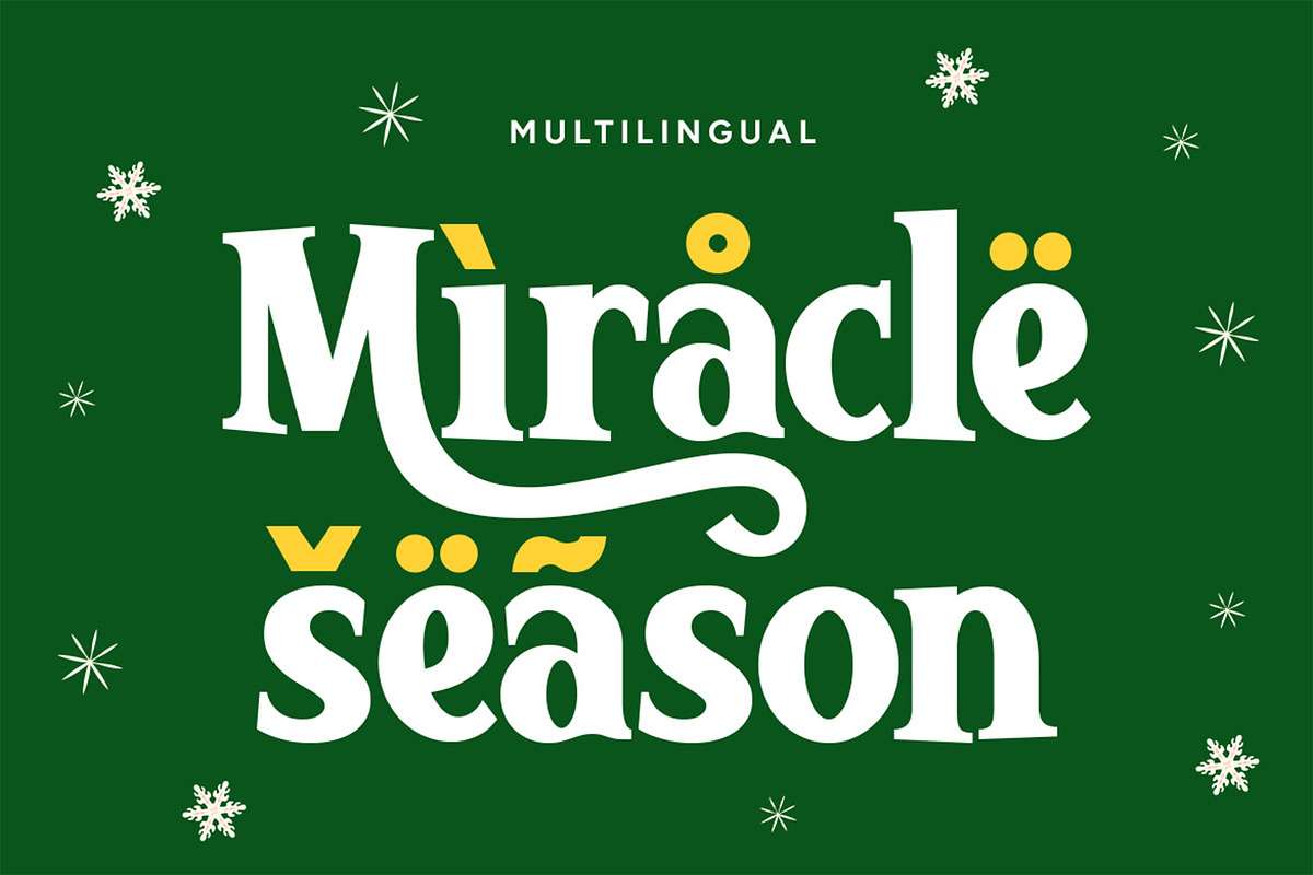 Winter Glyph - Christmas Font, a Serif Font by Pekotype (Photo 2 of 14)