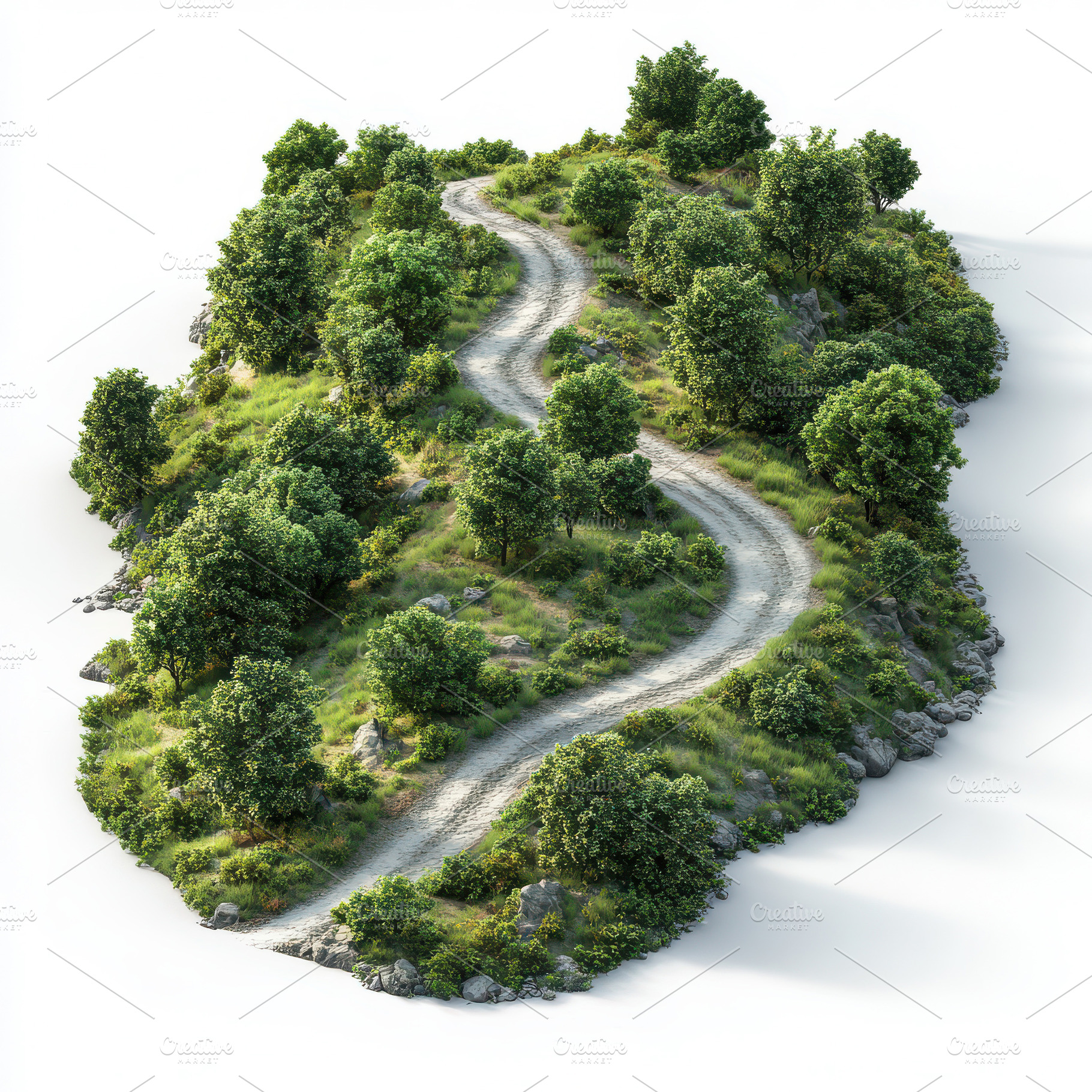 Winding Road through Lush Green Isla, a Background Photo by Pixeness