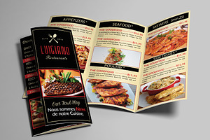 Restaurant Food Menu Trifold, a Brochure Template by AfzaalGraphics