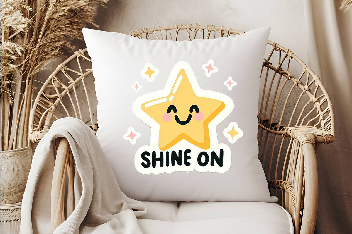 Funny,Shine On Sticker PNG, an Illustration by DreamCafeArt (Photo 6 of 7)