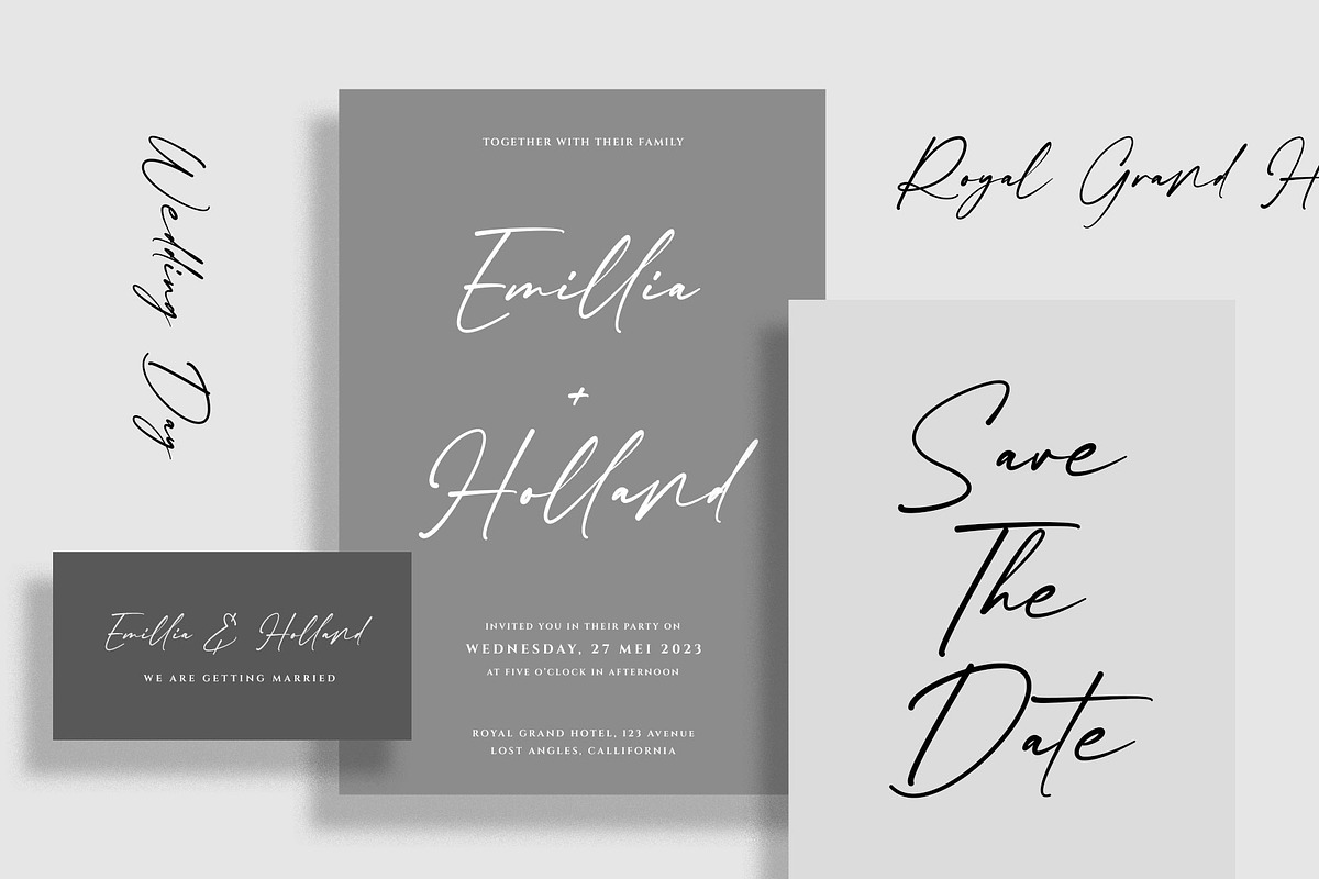 Bethany Avanue Modern Business Font, a Script Font by RantautypeStudio (Photo 9 of 15)