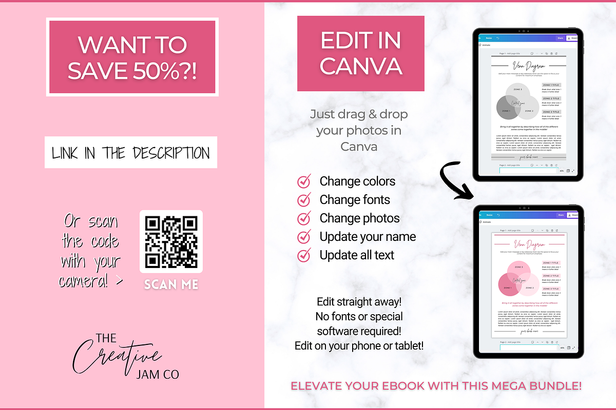 eBook & Workbook Bundle! 140 Pages, a Marketing Template by Templatables (Photo 10 of 10)
