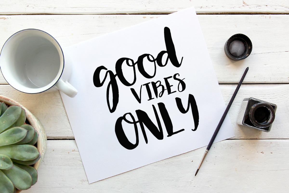 Modern brush font, Olive Sky preview 4