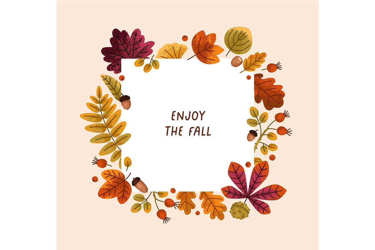 Autumn leaves. Fall set, backgrounds, a Seasonal Illustration by Good Studio (Photo 8 of 13)