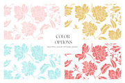 ROYAL Seamless Lined Botanical Print, a Pattern Graphic by Fabrivo (Thumbnail 4 of 10)