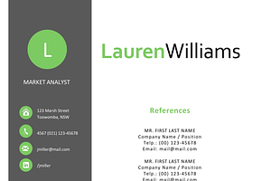 Green Resume Template For Word