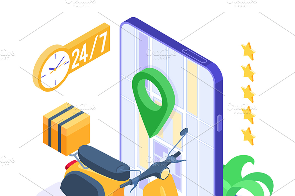 Online Internet Shopping Delivery, a Food Illustration by TAlex (Photo 2 of 6)