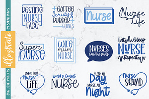 Nurse SVG Cut File Bundle, a Healthcare Illustration by illuztrate