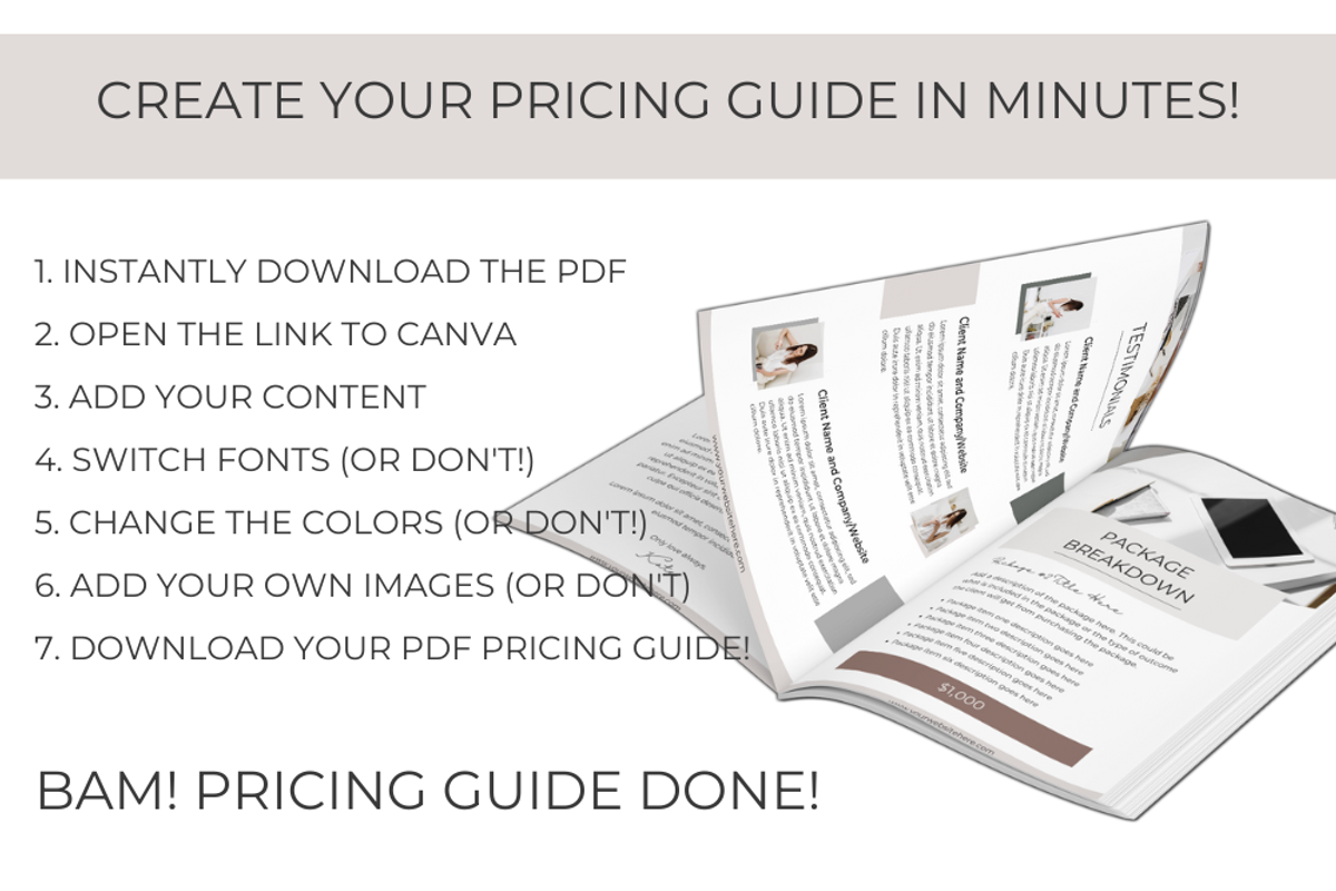Kate Carter Pricing & Services Guide, a Templates & Theme by Lady Boss Studio (Photo 3 of 9)