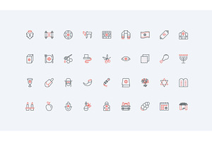 Judaism jewish holidays icons, an Object Illustration by Lemberg Vector