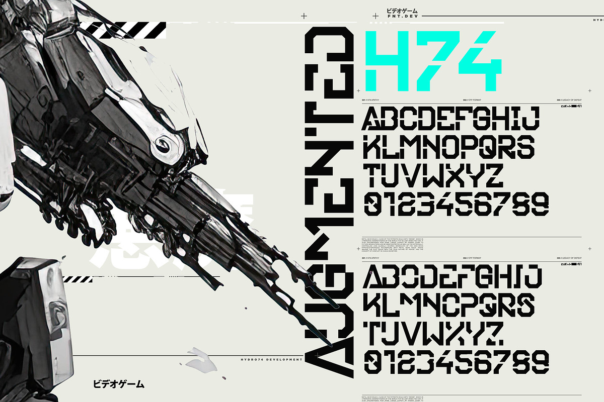 Augmented, a Sans Serif Font by Hydro74 (Photo 3 of 4)