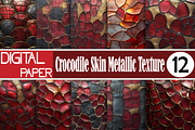 Crocodile Skin Metallic Texture, a Pattern Graphic by Printable Treasure (Thumbnail 1 of 6)