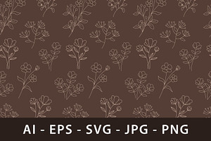 Seamless Pattern Line Art