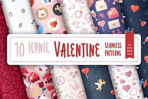 Iconic Valentine Seamless Pattern