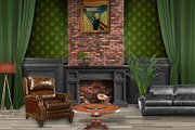 Interior layout in classic style, a Product Mockup by PSD Market (Thumbnail 1 of 4)