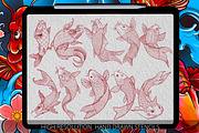 Koi fish tattoo | Japan tattoo kit, a Brushes & More by Tattoo Worker Studio (Thumbnail 7 of 10)