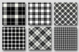 Black & White Plaid Seamless Pattern