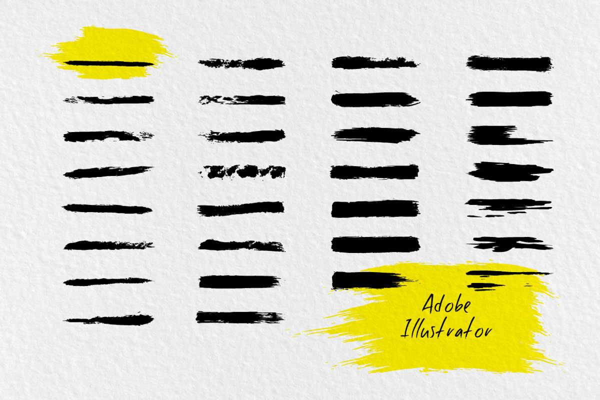 30 DRY BRUSH Strokes for Illustrator, a Brush Add-On by BooTique (Photo 3 of 4)