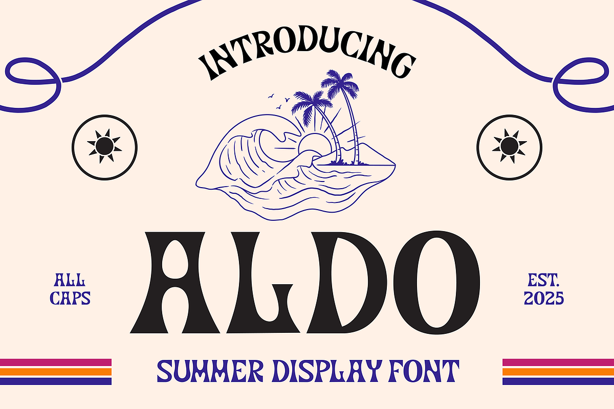 Aldo All Caps Font, a Sans Serif Font by GRVS Studio (Photo 1 of 4)