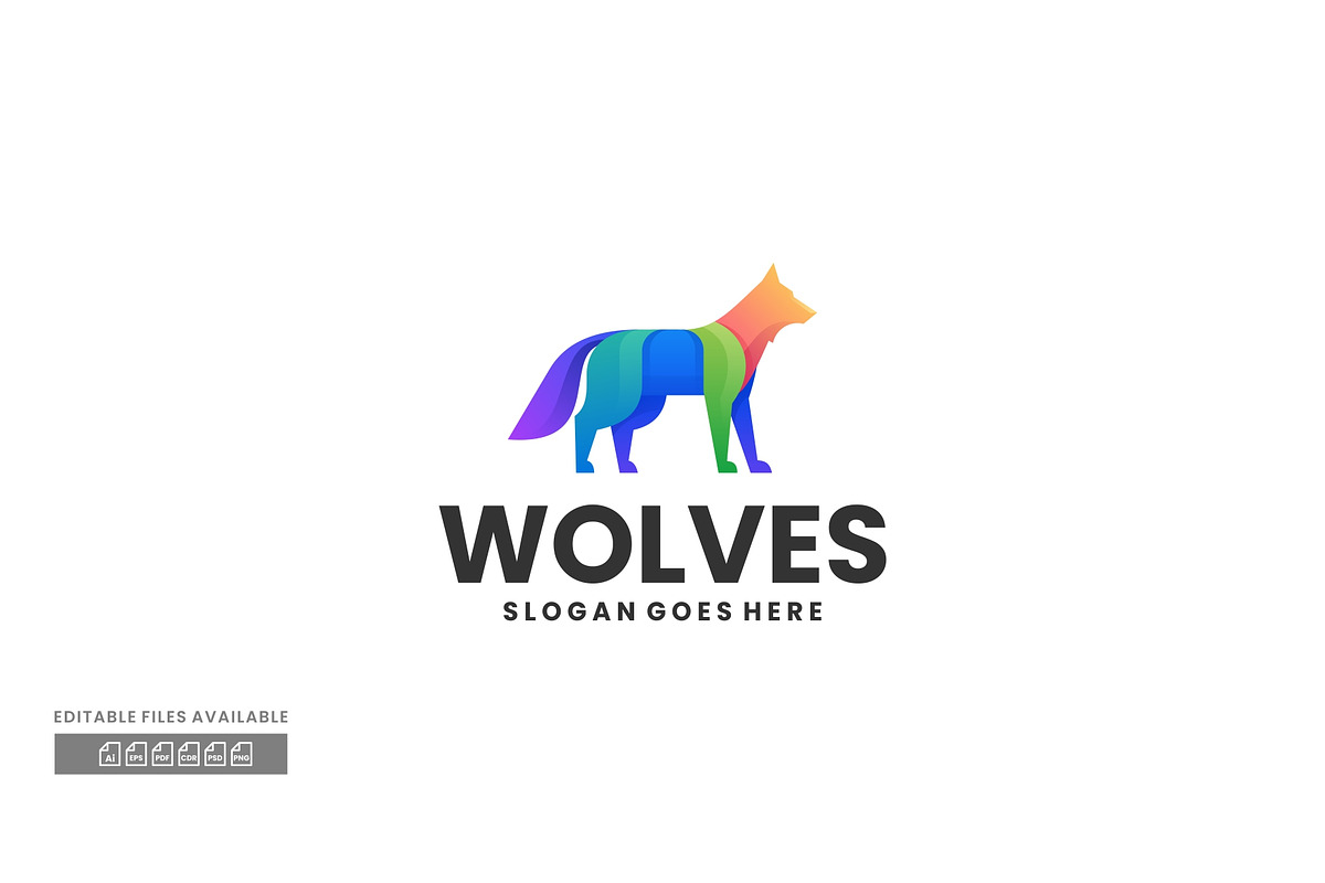Wolf Gradient Colorful Logo, a Branding & Logo Template by ivan_artnivora