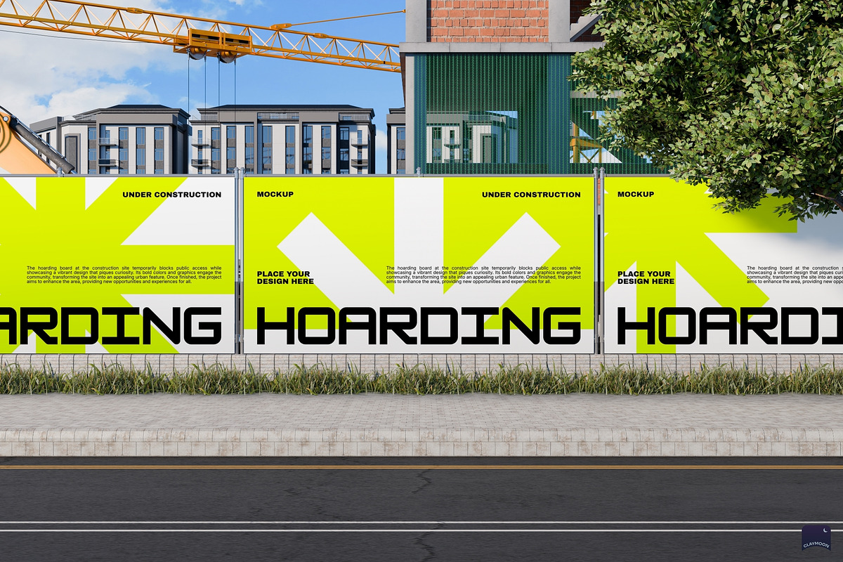 Construction Hoarding Banner Mockup, a Mockup by Claymoon Lab (Photo 2 of 4)