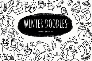 Winter Doodles set