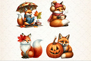 Watercolor Autumn Fox Clipart, an Illustration by Rose Art (Thumbnail 3 of 8)