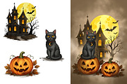 Halloween Watercolor Collection, a Seasonal Illustration by IrynaPanashii (Thumbnail 10 of 19)