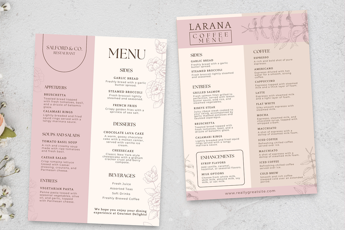 4 Elegant Menu Restaurant Templates, a Templates & Theme by TemplateCastleStore (Photo 4 of 10)