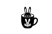 Cute Bunny Coffee Cup Vector Bundle, an Illustration by Designs_River (Thumbnail 4 of 49)