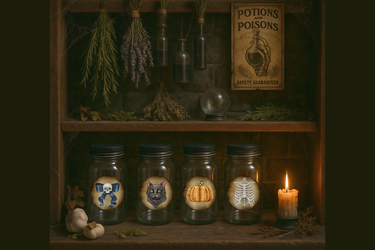 Halloween Botanicals Clipart set., a Seasonal Illustration by Happy Sloth Graphics (Photo 16 of 16)