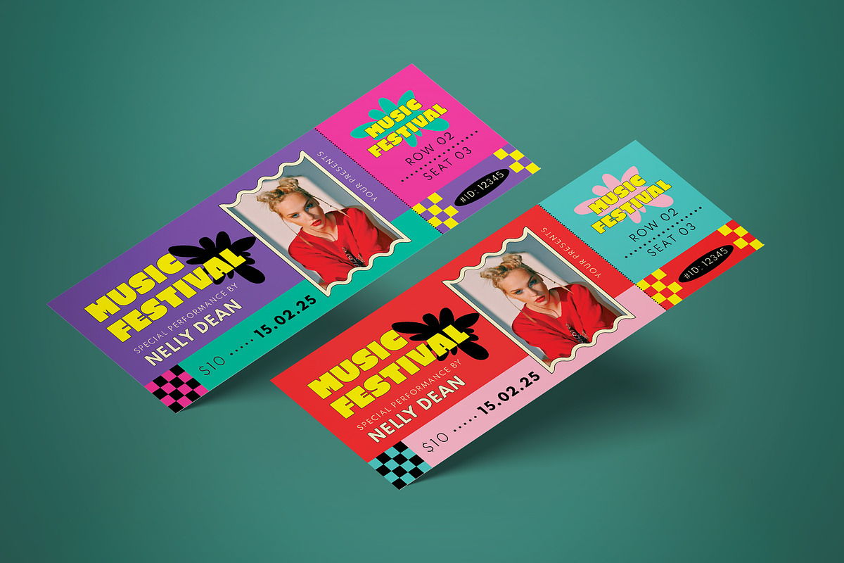 Ticket Music Fest, a Card Template by graphicook (Photo 1 of 3)
