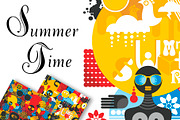 Summer poster + 2 patterns, an Illustration by eka panova (Thumbnail 1 of 4)