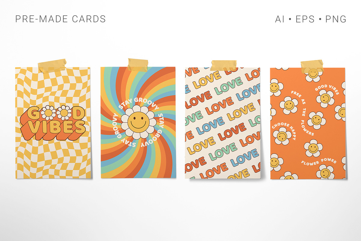 Groovy Hippie Collection, a Background Graphic by Martyshova (Photo 9 of 16)