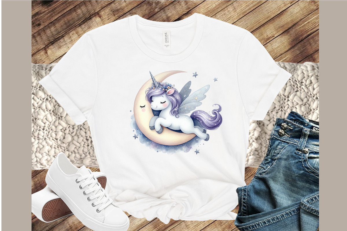 Cute Fairy Unicorn Sublimation Clipa, an Illustration by Sublimation Artist (Photo 4 of 6)