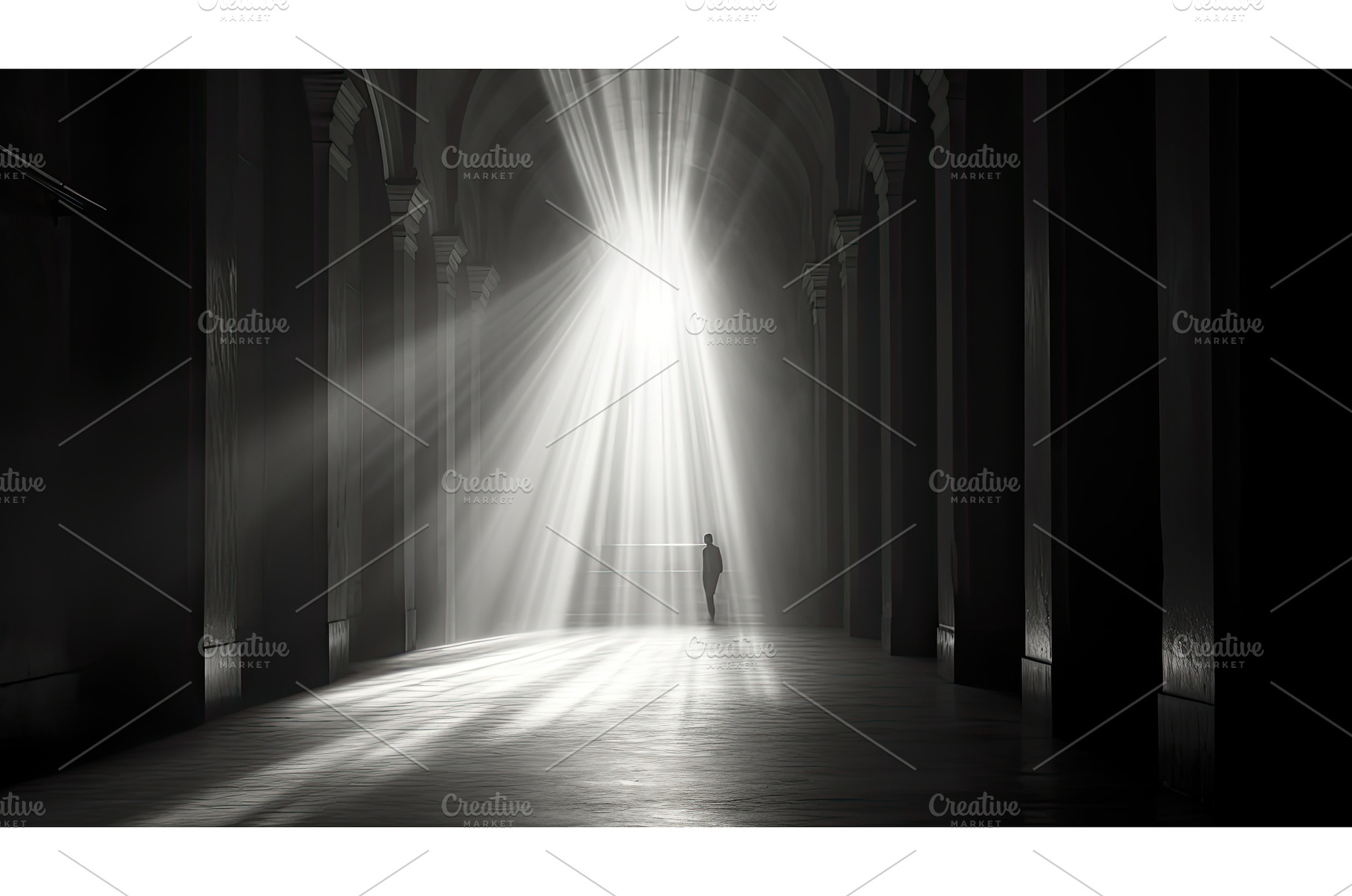 figure light rays black and white ai, a Background Photo by pikepicture