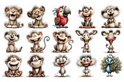 Quirky Safari Animals PNG, an Animal Illustration by Nicolle's Colorful Art (Thumbnail 4 of 6)