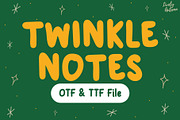 Twinkle Notes | Handwriting font, a Handwritten Font by LivelyAutumn11.11 (Thumbnail 1 of 5)