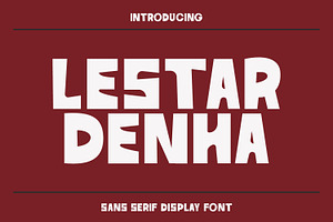 Lestar Denha Sans Serif Display Font, a Sans Serif Font by Maulana Creative